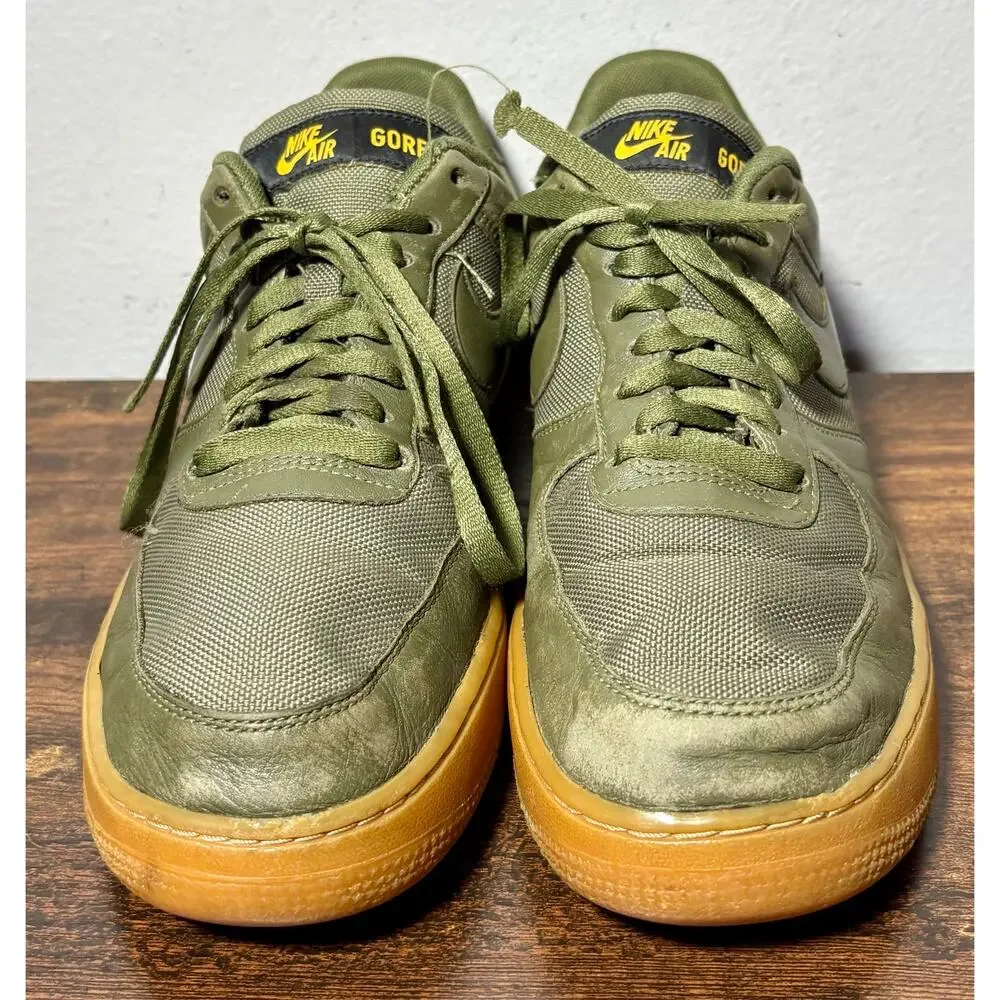 Nike Air Force 1 Gore-tex Medium Olive Sequoia Gold CK2630 200 Size 11